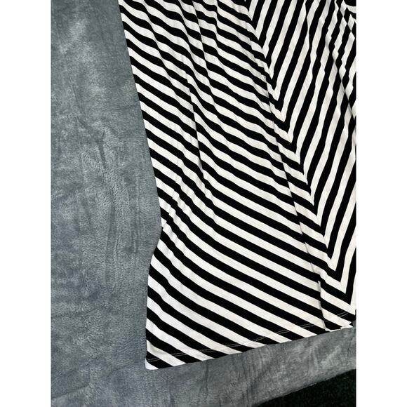 Women’s NWT Design History Black & White Diagonal Stripe Maxi Skirt Size Missy/L - Picture 3 of 9